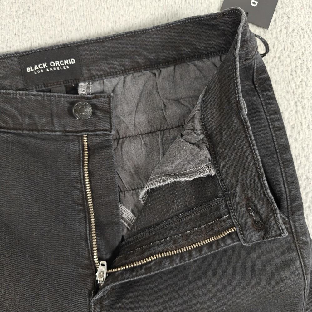 Black Orchid Camille Skinny Jogger Pants Womens 26 Cargo Zipper Hem Vintage Blac - Picture 6 of 15